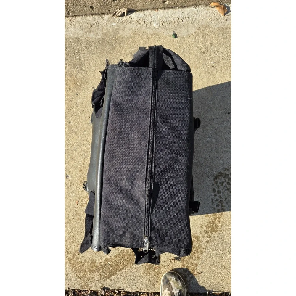 Vintage Motorcycle Sissy Bar Touring Bag Spider's Multi Pocket Road Gear